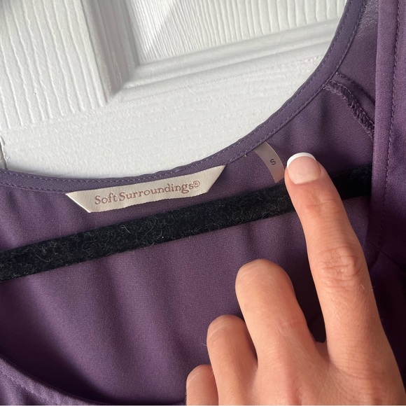 Womens Soft Surroundings Top Tunic Small Dusky Purple - Picture 3 of 3